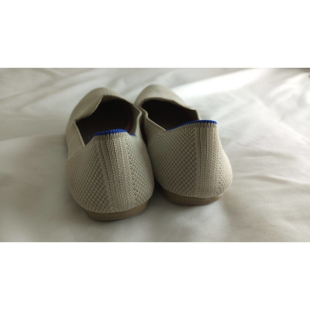 Rothys The Loafer Linen Double Stitch Beige Size W6.5 Flats Slip On - Picture 9 of 10
